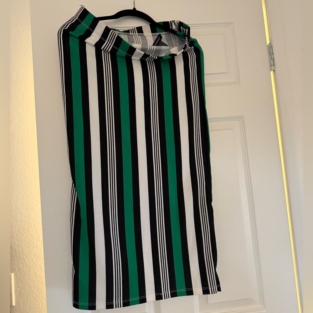 ASHLEY STEWART STRIPED SKIRT